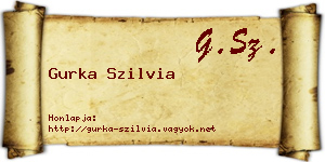 Gurka Szilvia névjegykártya